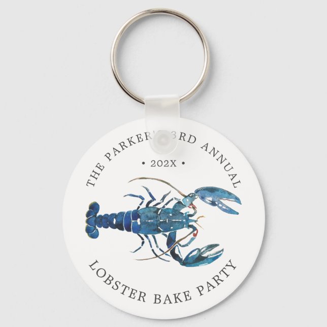 Porte-clés Bake de homard bleu océan (Recto)