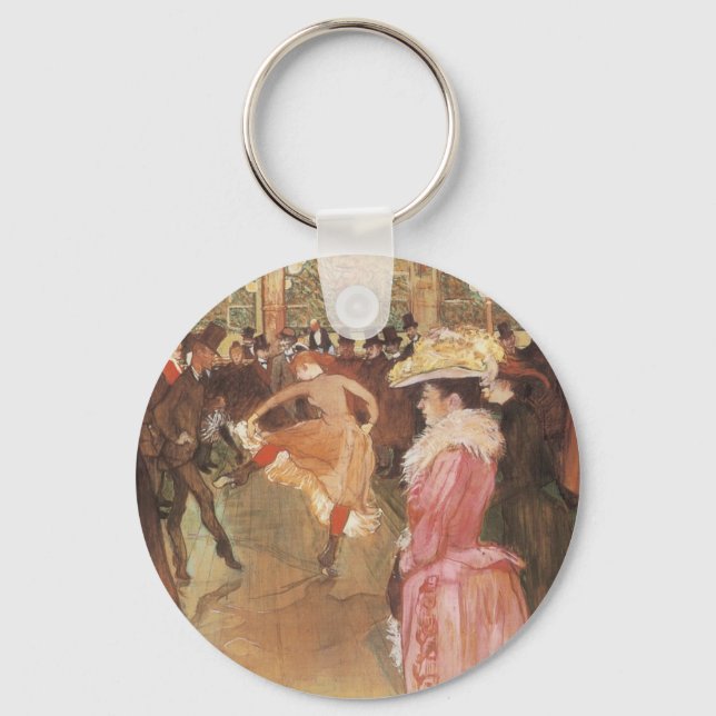 Porte-clés Bal à la discothèque par Toulouse Lautrec (Recto)