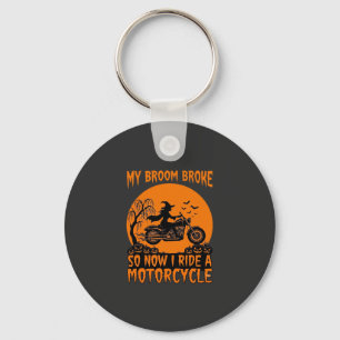 Porte-clés Balai Casse Halloween Sorcière Moto Chauves-Souris