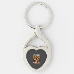 Porte-clés Balai de camping Halloween Design d'horreur vintag