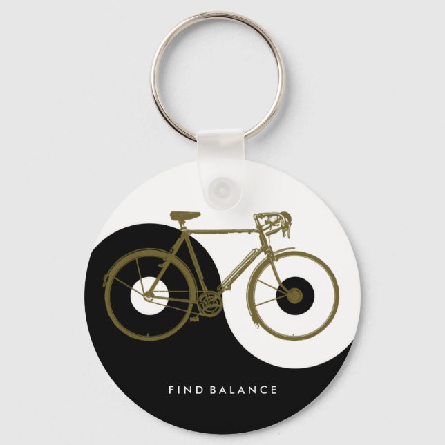 Porte-clés BALANCE / yin yang bicycle (Recto)