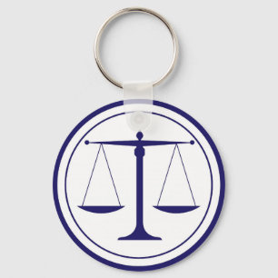 Porte-clés Balances bleues de la justice Silhouette