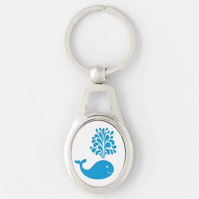 Porte-clés Baleine amusante (Devant)