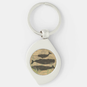 Porte-clés Baleine antique Vie marine