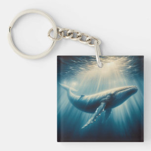 Porte-clés baleine côtière/marine