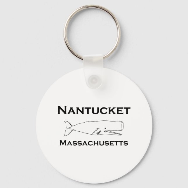 Porte-clés Baleine de Nantucket Massachusetts (Recto)