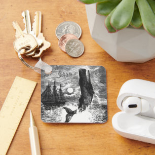 Porte-clés Baleine vintage, Vie Marine Animaux