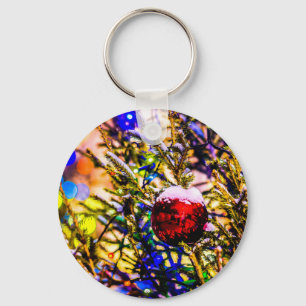 Porte-clés Ball rouge Noël