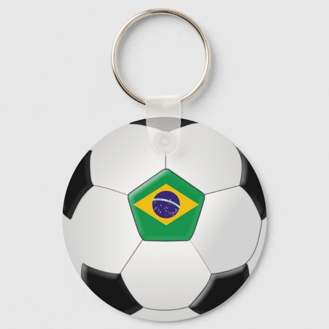 Porte-clés Balle de football au Brésil (Recto)