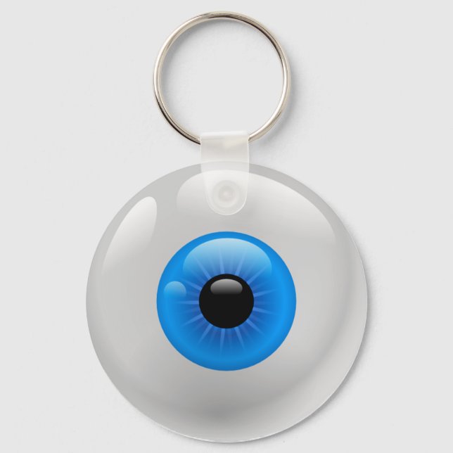 PORTE-CLÉS BALLE D'YEUX BLEU (Recto)