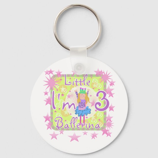 Porte-clés Ballerina 3e Anniversaire Tshirts et cadeaux (Recto)