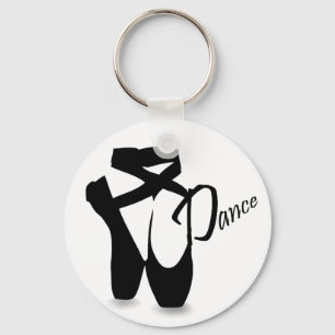Porte-clés Ballet Ballerina Black Pointe Shoes Dance Basic