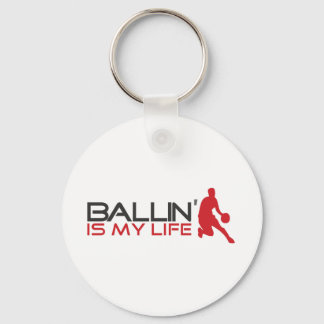 Porte-clés Ballin' est mon Streetball Life