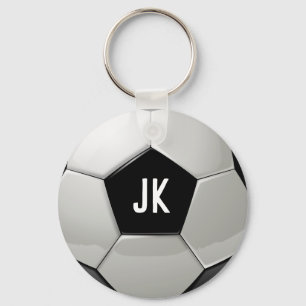 Porte-clés ballon de football monogramme