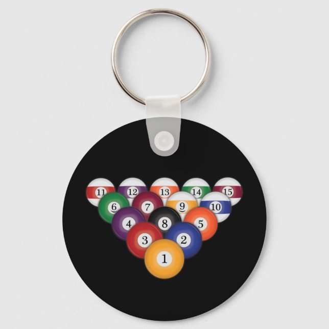 Porte-clés Ballons de piscine / Billard : Porte - clé (Recto)