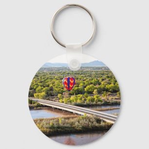 Porte-clés Balloon À Air Chaud Surplombant Le Rio Grande