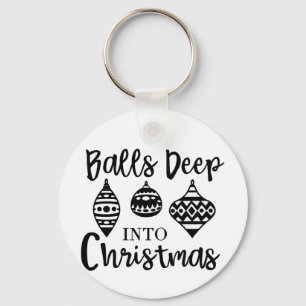 Porte-clés Balls Profondes Dans Noël Drôle Noël Noël Noël Noë