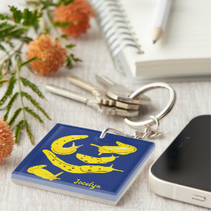 Porte-clés Banana Slugs Yellow and Blue Personnalisé