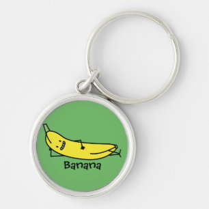Porte-clés Banane qui sourit, fixant et détendant