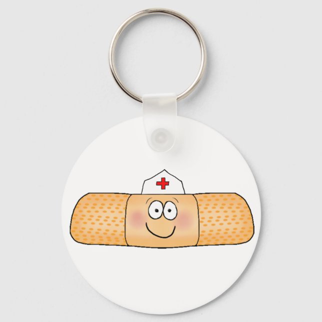 Porte-clés Bandage d'aide de la bande Whimsicla avec infirmiè (Recto)