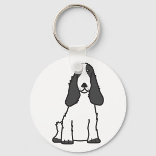 Porte-clés Bande dessinée anglaise de chien de cocker