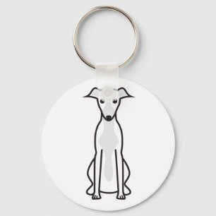 Porte-clés Bande dessinée de chien de whippet