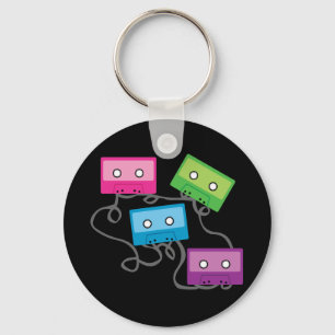 Porte-clés Bandes de cassettes colorées
