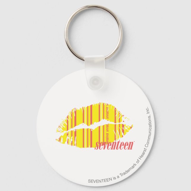 Porte-clés Bandes minces Jaune (Recto)