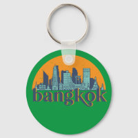 Bangkok Thaïlande Retro City Skyline Cityscape Art