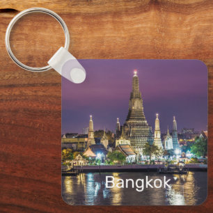 Porte-clés Bangkok Wat Arun Sunset BKK Thaïlande Souvenir