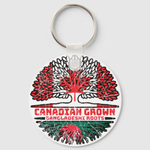 Porte-clés Bangladesh Bangladesh Canadian Canada Tree Roots