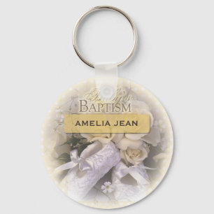 Porte-clés Baptême de bébé Neutre, Personnalisé, Personnalisa