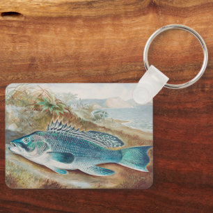 Porte-clés Bar commun par S.A. Kilbourne, Poisson vintage