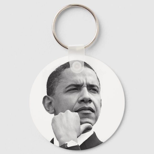 PORTE-CLÉS BARACK OBAMA, 44E PRÉSIDENT DES ÉTATS-UNIS (Recto)