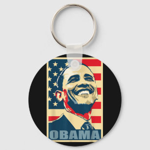 Porte-clés Barack Obama Président 44 Drapeau Américain Bonne