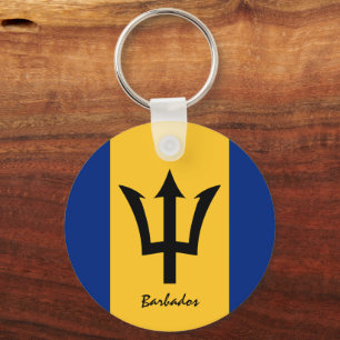 Porte-clés Barbade Drapeau & fête de la Barbade, patriotes /s