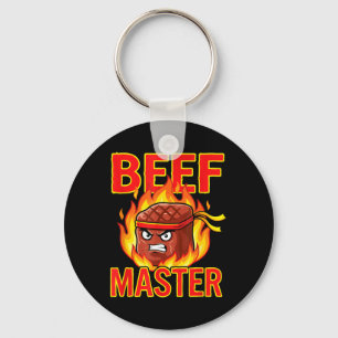 Porte-clés Barbecue de grillade de steak drôle de maître de b