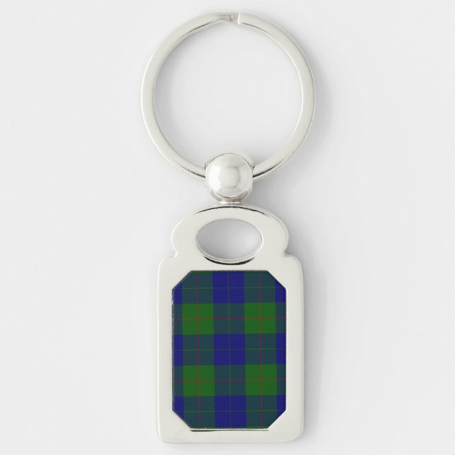 Porte-clés Barclay clan tartan bleu vert plaid (Devant)
