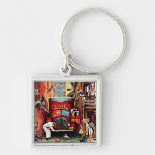 Porte-clés Barrage routier par Norman Rockwell