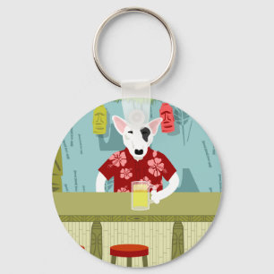 Porte-clés Barre anglaise de Tiki de bull-terrier