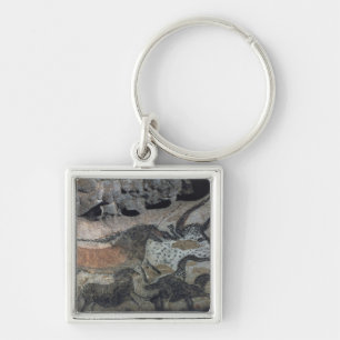 Porte-clés Basculez la peinture d'un taureau et des chevaux,