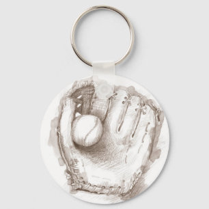 Porte-clés Base-ball et gant - porte - clé