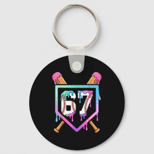 Porte-clés Baseball Crème Glacée Drip 67 Joueur Dabbing Six S