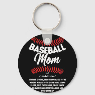 Porte-clés Baseball Maman Définition Sport Softball