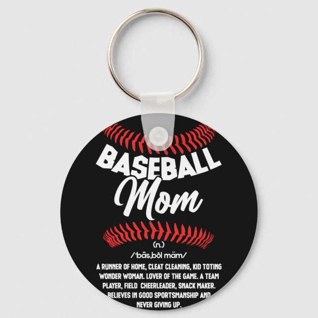 Porte-clés Baseball Maman Définition Sport Softball (Recto)