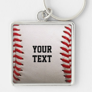Porte-clés Baseball Softball Couture Texte Personnalisé