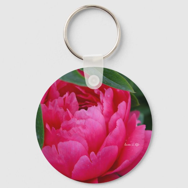 Porte-clés Bashful Pink Peony (Recto)
