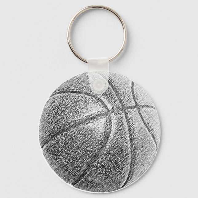 Porte-clés Basket-ball avec effet crayon (Recto)