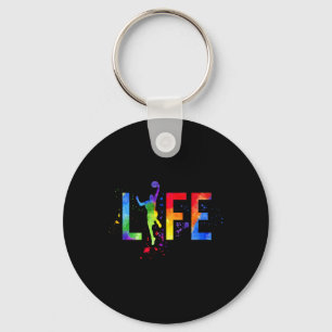Porte-clés Basket-ball Homme Ball Is Life Watercolor Basket-b