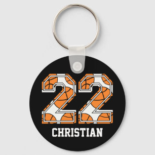 Porte-clés Basket-ball personnalisé numéro 22